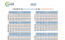 Calendrier 2025 semaines paires/impaires